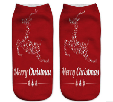 Calcetines Deportivos Navideños Cortos con Impresión 3D - Image 5