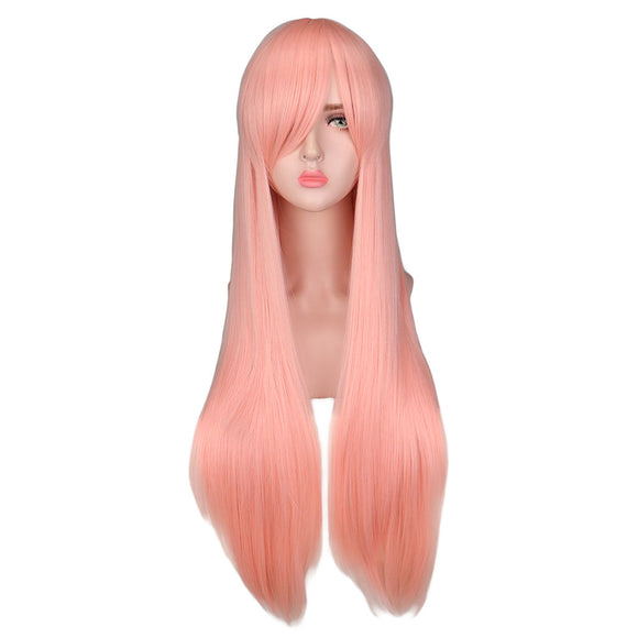 Peluca de Cabello Liso Largo con Base de Malla Mate