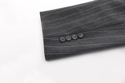 Blazer Casual con Cadena y Rayas - Elegancia y Temperamento - Image 7