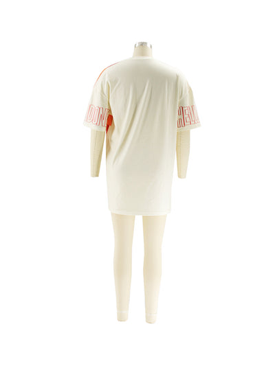 Polera Cuello Redondo Oversized Letras Multicolor Estilo Urbano - Image 11