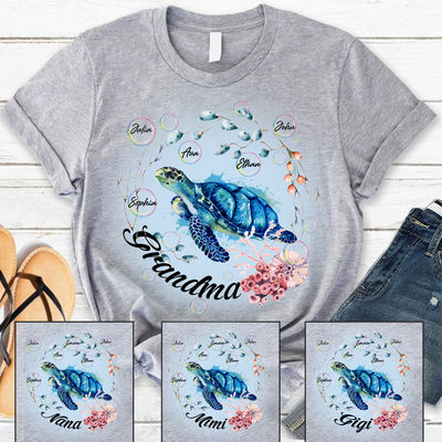 Playera Personalizada Abuela Tortuga con Nombre del Nieto - Image 4