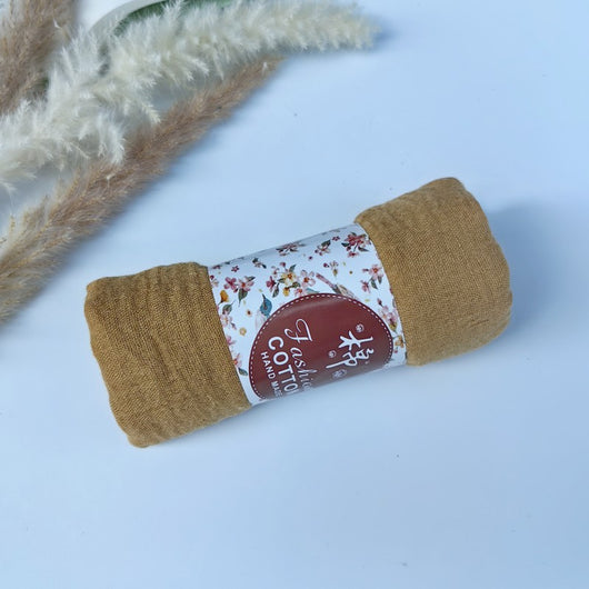 Pañuelo de Algodón y Lino Arrugado Monocromático - Image 39