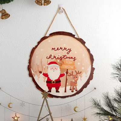 Adornos Navideños de Madera Rústicos con Etiqueta Colgante - Image 7