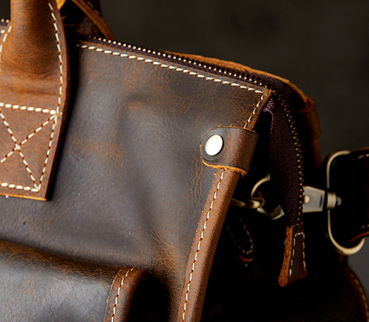 Bolso de Cuero para Hombre Estilo Cartero con Personalidad - Image 14