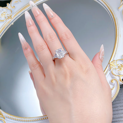Anillo de Diamante de Hielo con Corte Flor de Cristal Completo - Image 7