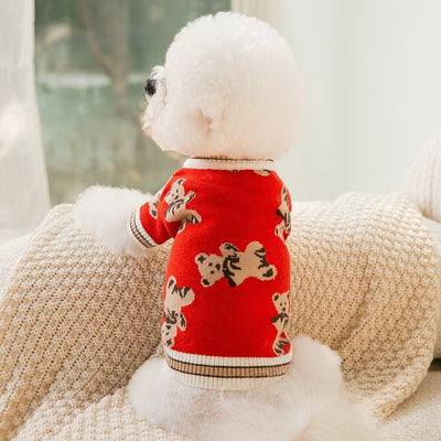 Cardigan Tejido a Rayas para Perros - Abrigo Cómodo y Elegante - Image 6