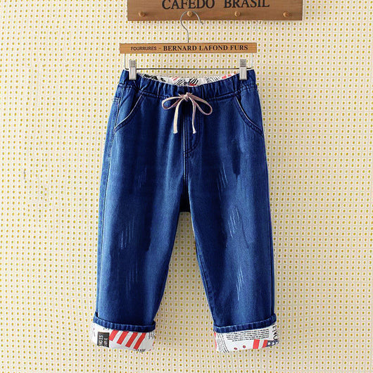 Pantalones Holgados Talla Grande con Roturas y Puños Ajustados - Image 17