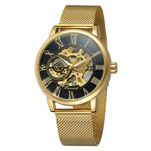 Reloj Mecánico Automático para Hombre con Correa de Cuero Genuino
