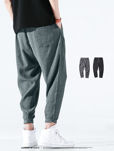 Pantalones Cortos de Lino Tejidos Holgados y Frescos - Image 2