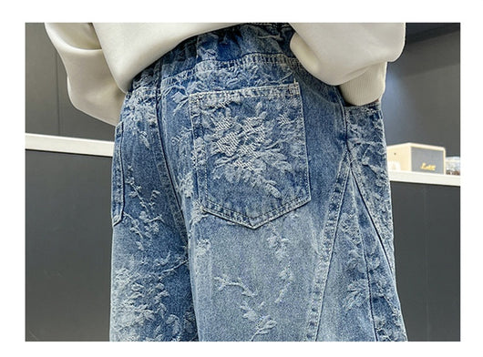 Pantalones Jeans Sueltos Estilo Pu Shuai para Niños - Diseño Trendy y Cómodo - Image 13
