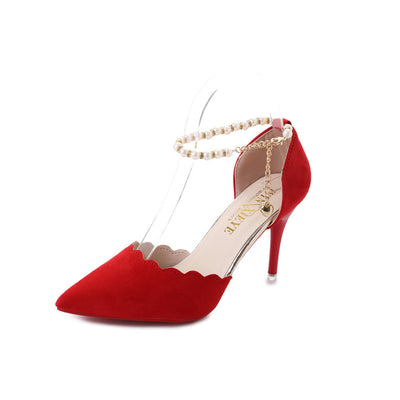 Sandalias Elegantes de Tacón Alto con Cadena Decorativa para Mujer - Image 13