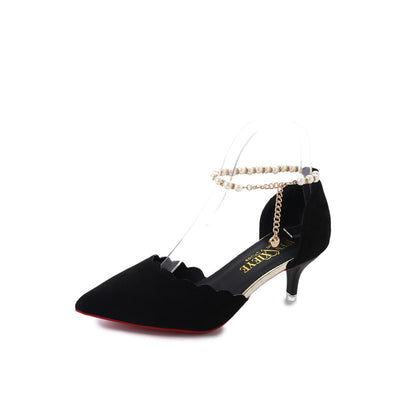 Sandalias Elegantes de Tacón Alto con Cadena Decorativa para Mujer - Image 8
