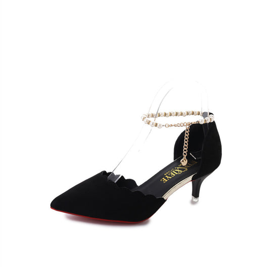 Sandalias Elegantes de Tacón Alto con Cadena Decorativa para Mujer - Image 8