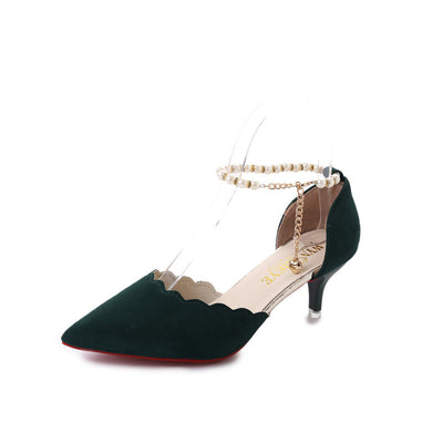 Sandalias Elegantes de Tacón Alto con Cadena Decorativa para Mujer - Image 10
