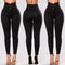 Pantalones Yoga Deportivos con Detalle de Remaches y Cintura Ajustable