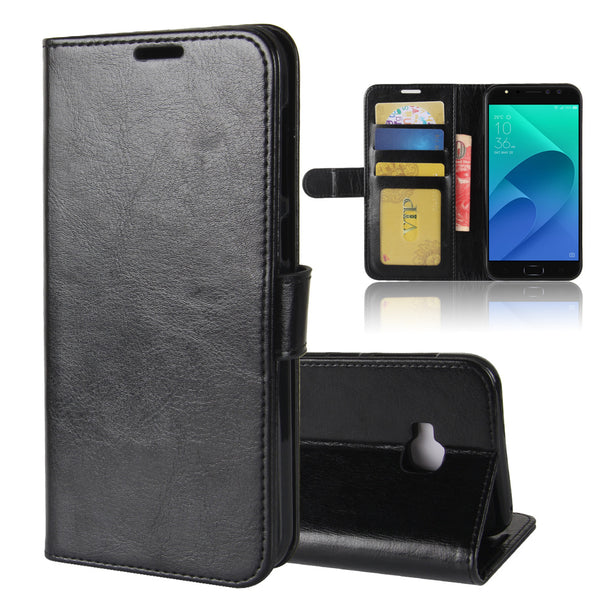 Billetera de Cuero Estilo Crazy Horse con Estuche Protector