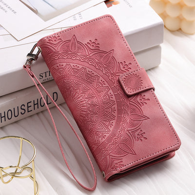 Funda Cartera Teléfono Cuero Grabado - Organizador de Tarjetas con Cierre - Image 20
