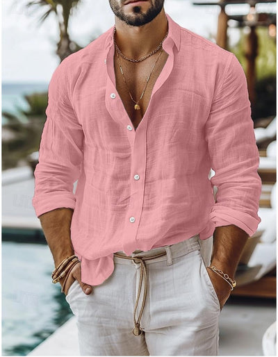 Camisa Casual de Botones Transpirable para Hombre - Image 10