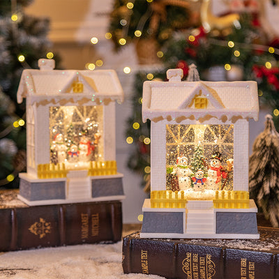 Lámpara Nocturna Musicalizadora Casa Navideña con Adornos Luminosos