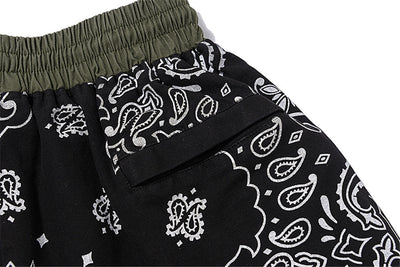 Shorts Casuales Patchwork Flor de Marañón para Hombre - Image 4