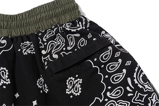Shorts Casuales Patchwork Flor de Marañón para Hombre - Image 4