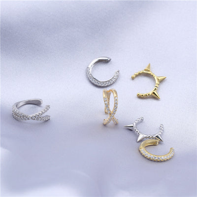 Aretes Clips Chapados en Cobre Dorado con Circonitas Preservadas - Image 8