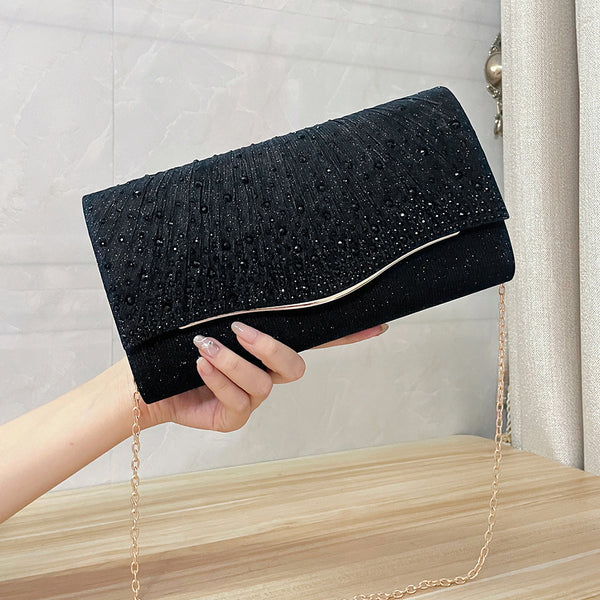 Cartera de Noche con Strass y Diamantes - Bolso Elegante para Fiesta y Gala