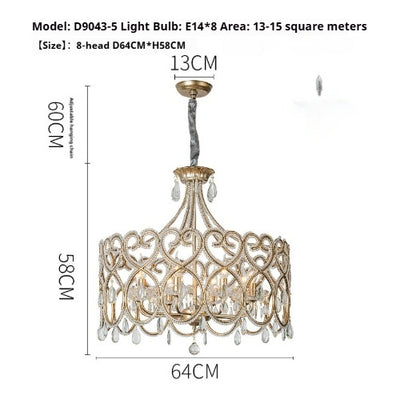 Lámpara de Araña de Cristal Envejecido - Lujo Francés para Sala de Estar - Image 8
