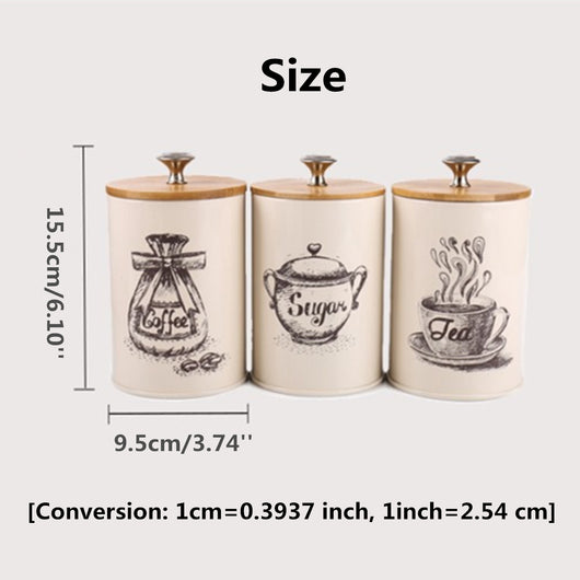 Set de 3 Frascos de Almacenamiento para Té, Café y Azúcar - Image 14