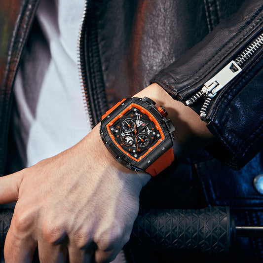 Reloj Tonneau para Hombre - Estilo Outdoor Versátil