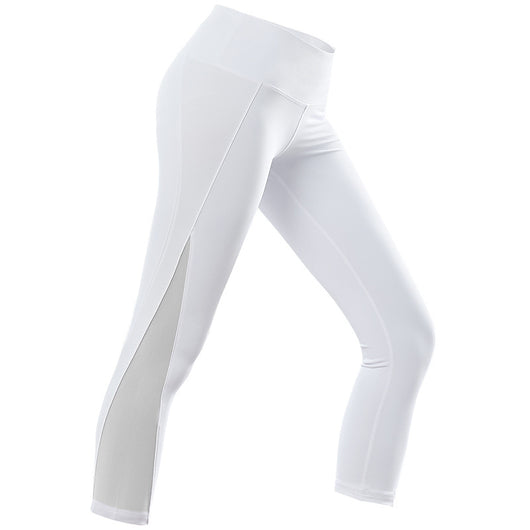 Pantalones Cortos de Yoga Fitness con Costuras de Malla - Image 3
