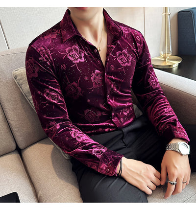 Ropa Elegante en Terciopelo Dorado para Hombre Talla Grande - Image 15