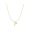 S925 sterling Plateado vintage 26 letter necklace P