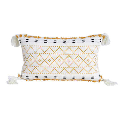 Almohada Decorativa de Peluche con Diseño Geométrico y Borlas de Flores - Image 16