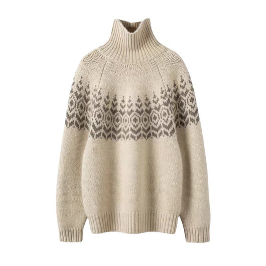 Suéter Cuello Alto Holgado Mujer Invierno - Tejido Grueso y Cálido - Image 4
