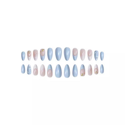 Uñas Postizas 3D Perla Dorada Serie Ocean - Diseño Premium XINGX - Image 2