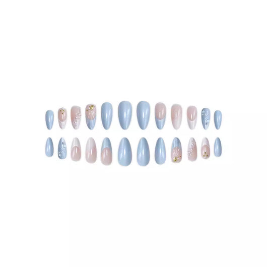 Uñas Postizas 3D Perla Dorada Serie Ocean - Diseño Premium XINGX - Image 2