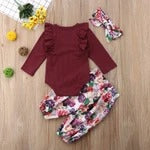 Conjunto de 3 Piezas: Jumpsuit Estampado con Diadema - Image 3