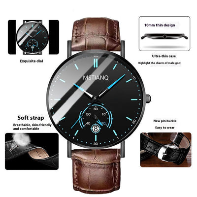 Cinturón Tecnológico de Acero Refinado con Calendario - Diseño Coreano Elegante Negro - Image 7