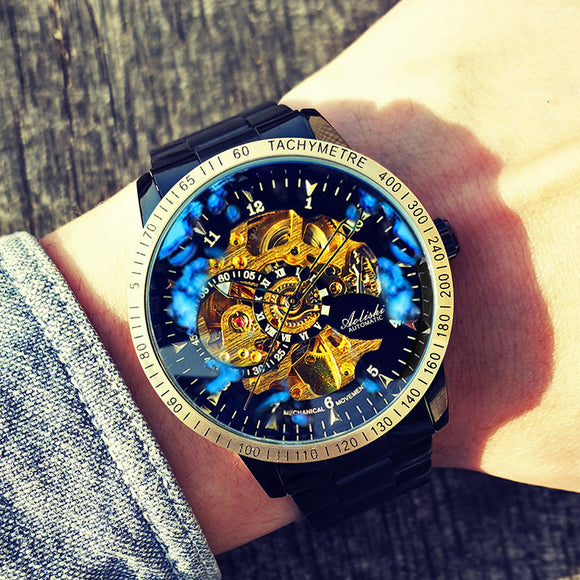 Reloj Mecánico Automático Hueco para Hombre Resistente al Agua