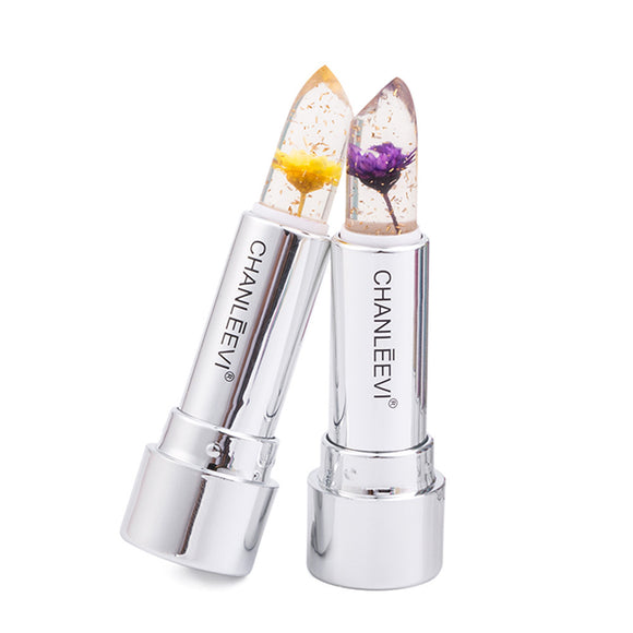 Labial Cristal Cambio de Temperatura con Hoja de Oro Floral