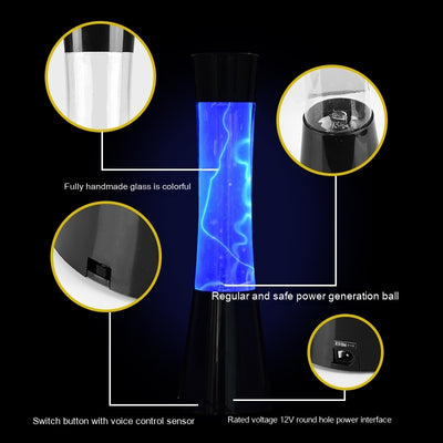 Lámpara Esférica LED Azul con Control por Voz y Efecto Relámpago - Image 3