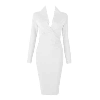 Vestido Elegante Ajustado con Escote en V - Diseño Sofisticado para Eventos - Image 15