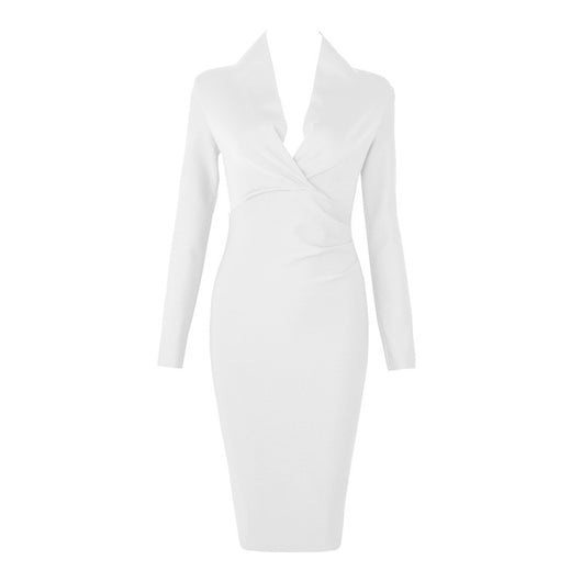 Vestido Elegante Ajustado con Escote en V - Diseño Sofisticado para Eventos - Image 15