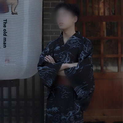 Kimono Formal Tradicional Japonés para Hombre - Image 10