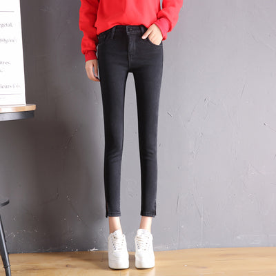 Pantalones Vaqueros Talle Alto con Borde Deshilachado y Abertura Frontal - Image 7