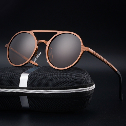 Gafas de Sol Polarizadas Vintage Redondas para Hombre - Aluminio y Magnesio - Image 11