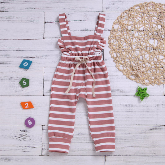 Jumpsuit de Algodón Puro con Rayas