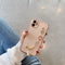 Funda de Teléfono Suave con Pulsera de Camellia Electrochapada