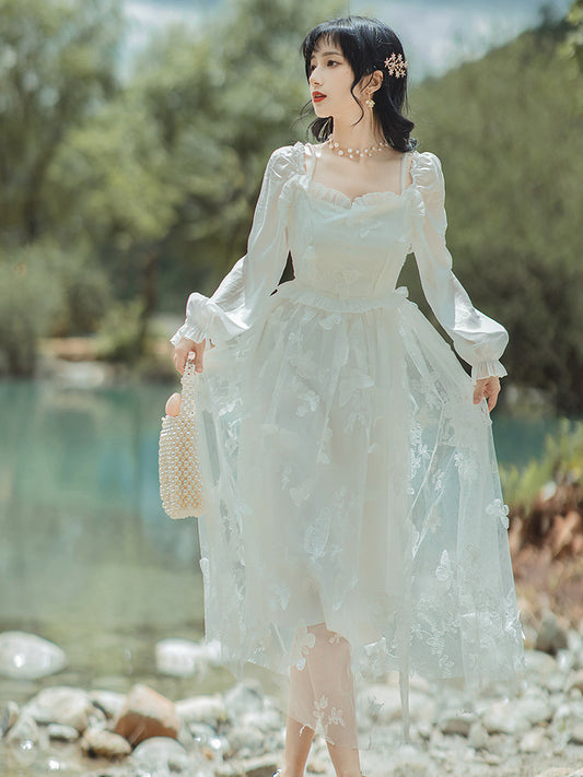 Vestido Blanco con Moño 3D - Colección Super Fairy